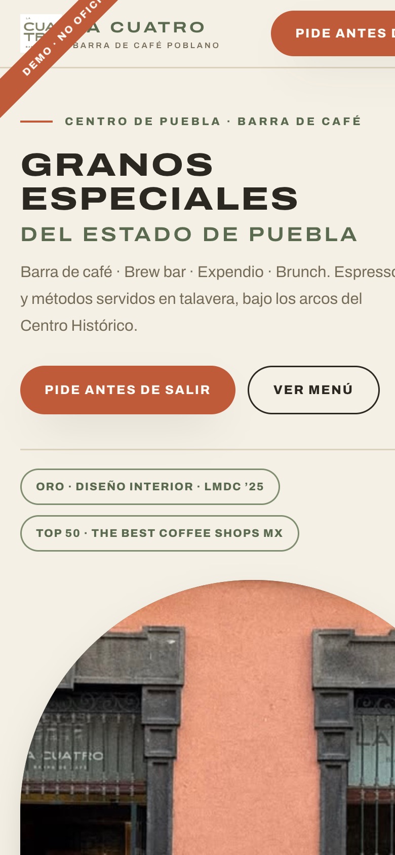 Demo de La Cuatro en un teléfono